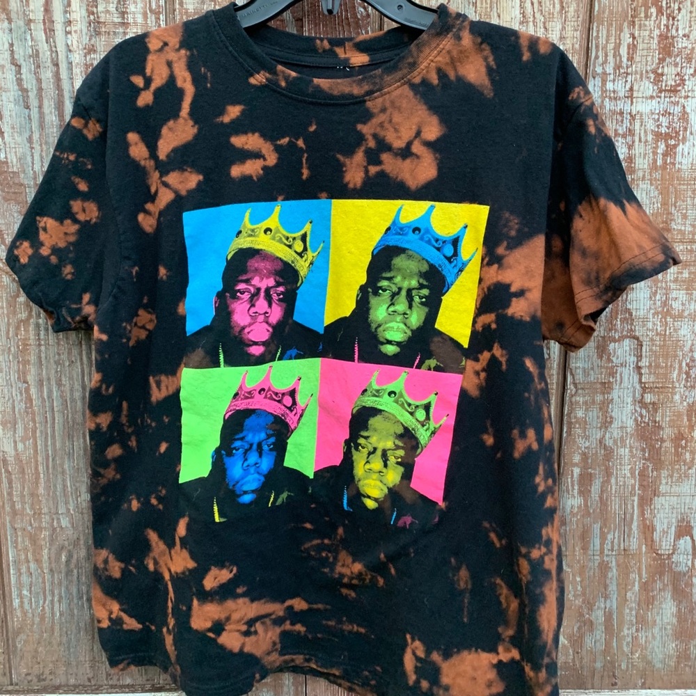 Bleach dyed Biggie Shirt